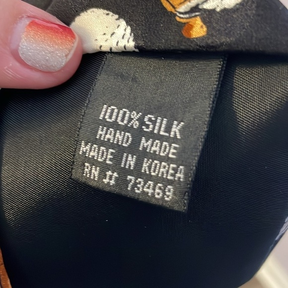 Addiction Vintage Silk Golf Necktie Tie Golf Ball Bag Tee Club Made in Korea - Picture 6 of 16